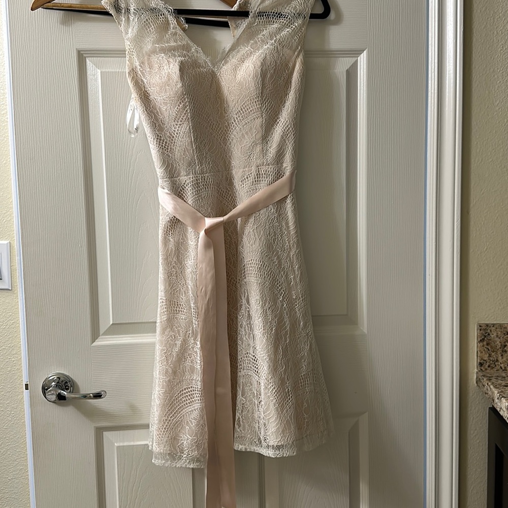 Ashley Justin bridesmaid lace dress